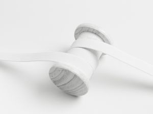 Gummiband 15mm - uni weiß
