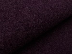 Wollwalk Mantelstoff Swafing Naomi - meliert aubergine