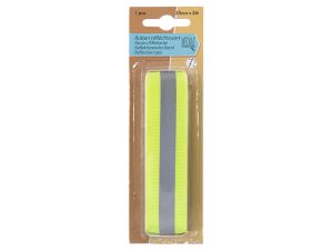 Reflektierendes Band ca. 2m x 25mm Coupon - neon grün