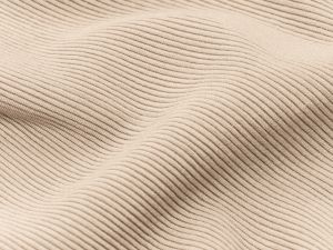 Jersey Ottoman Querrippe - uni beige