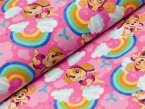 Jersey Swafing Paw Patrol - Skye und Regenbögen - rosa