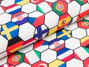 Jersey Fußball Digital- Landesflaggen in Wabenoptik - weiß