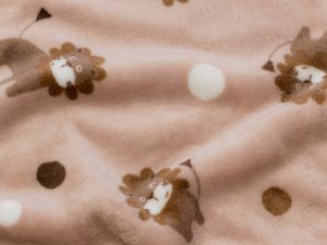 Hochwertiger Cuddle Microfaser Soft Plüsch - kleine Löwen - altrosa