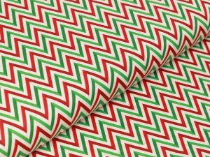 Webware Baumwolle Swafing Noel - Weihnachtliche Chevrons - weiß
