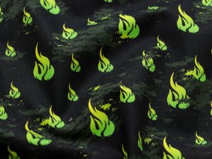 Webware Baumwolle Swafing Mystic Dragons by Steinbeck - Drachenfeuer - schwarz