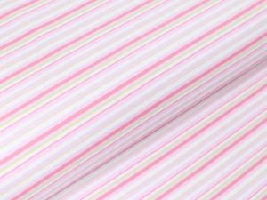 Jersey - Streifenmix - weiß/rosa