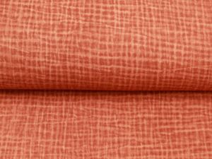Musselin Double Gauze Dirty Wash Snoozy - Uses Look - terrakotta