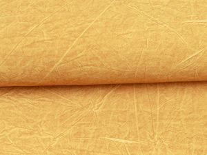 Webware Baumwolle Dirty Wash Snoozy - Knitteroptik - ocker