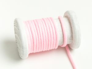 Runde Baumwoll Kordel / Band Hoodie / Kapuze Ø 3 mm rosa