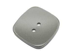 Knopf eckig ca. 25 mm - uni grau