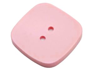 Knopf eckig ca. 33 mm - uni rosa