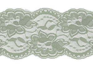 Elastische Spitze 100 mm - Blumen - mint
