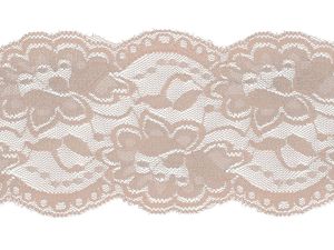 Elastische Spitze 100 mm - Blumen - puderrosa