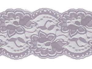 Elastische Spitze 100 mm - Blumen - lila