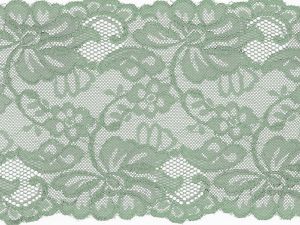 Elastische Spitze 150 mm - Blumen - mint