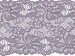 Elastische Spitze 150 mm - Blumen - lila
