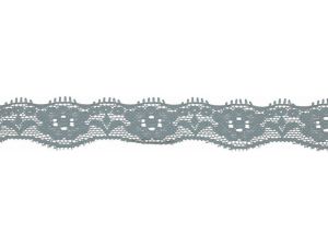Elastische Spitze 20 mm - Blumen - petrol