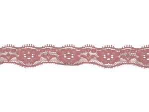Elastische Spitze 20 mm - Blumen - altrosa