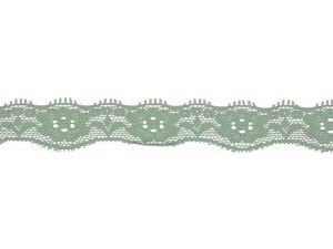 Elastische Spitze 20 mm - Blumen - mint