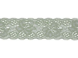 Elastische Spitze 30 mm - Blumen - mint