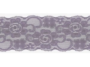 Elastische Spitze 50 mm - Blumen - lila