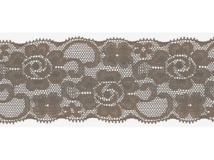 Elastische Spitze 50 mm - Blumen - taube