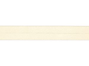 Struktur Kunstleder Einfassband gefalzt - 20 mm - wollweiß