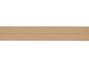 Struktur Kunstleder Einfassband gefalzt - 20 mm - sand