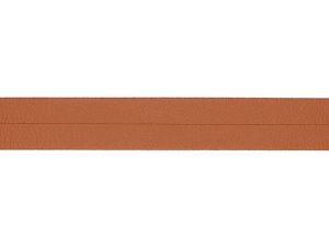 Struktur Kunstleder Einfassband gefalzt - 20 mm - terrakotta