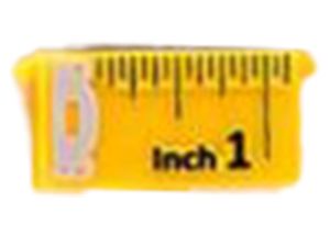 Saumhilfe Maßband magnetisch ca. 5 cm x 8 cm - gelb
