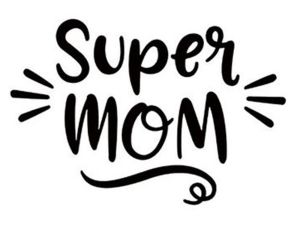 Transfer-Applikation zum Aufbügeln ca. 18,0 cm  x 27,0 cm - große Super Mom