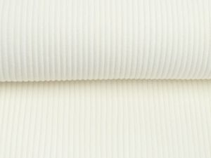Grobes Ripp-Strick Bündchen Ribana Big Rib 35 cm im Schlauch - uni wollweiß