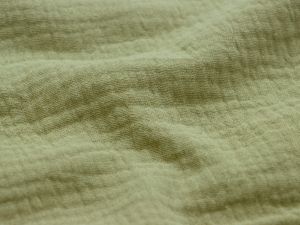 Musselin Baumwolle Double Gauze - uni oliv grün