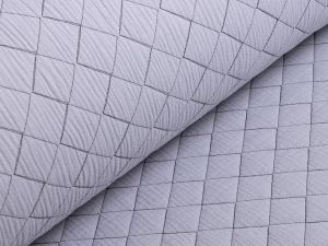 Musselin Double Gauze Rautenstepper - uni grau