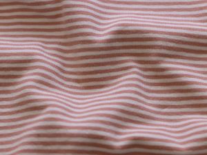 Jersey Yarn Dyed - Streifen - koralle-weiß