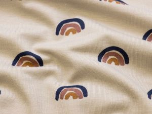 Jersey - Regenbögen - beige