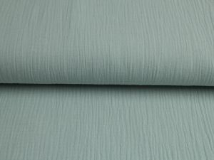 Baumwoll Musselin Double Gauze uni helles mint