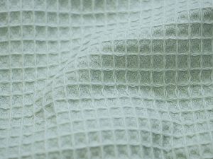 Waffelpiqué Baumwolle - Waffeloptik - uni helles mint
