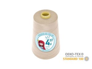 Nähgarn Overlock XXL- Ökotex 100 - Lauflänge 4570m (5000Y) - uni champagnerfarben