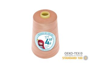 Nähgarn Overlock XXL - Ökotex 100 - Lauflänge 4570m (5000Y) - uni apriocotorange