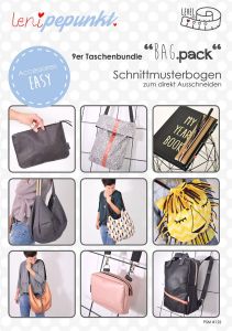 Papier-Schnittmuster Lenipepunkt "Bag.pack" - Taschen