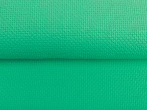 Jacquard Jersey - Wabenstruktur - uni grün