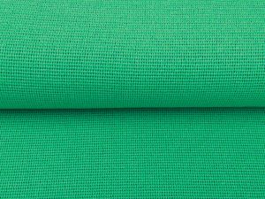 Jacquard Jersey Melange - gekreppte Strickoptik - meliert grün