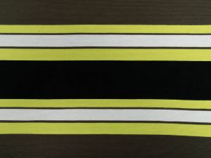 Feinripp Strickstoff PANEL  ca. 100 cm x 160 cm - Streifen - uni olivbraun