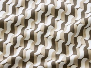 Twill Viskose - abstrakt geschwungene Formen - beige