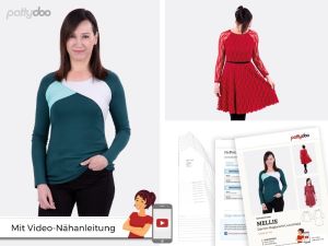 Papierschnittmuster pattydoo Raglanshirt und Kleid MELLIE - Damen