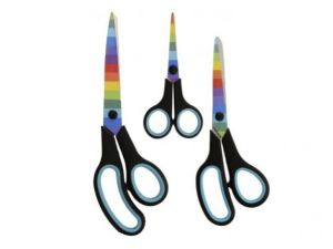 Motive Nähscheren-Set 2 + 1 frei - Nähutensilien - metallisch- Regenbogen