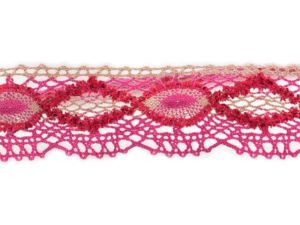 Spitzenband ca. 30mm - geschwungenes Muster - fuchsia