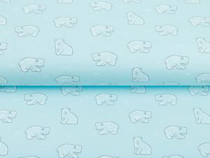 Jersey Sanetta - süße Eisbärenbabys - aqua