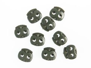 Kordelstopper für ca. 3 mm Kordeldurchmesser - 10 Stk - anthrazit